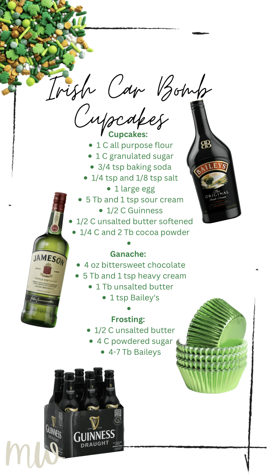 St Patrick’s Day Car Bomb&nbsp;Cupcakes